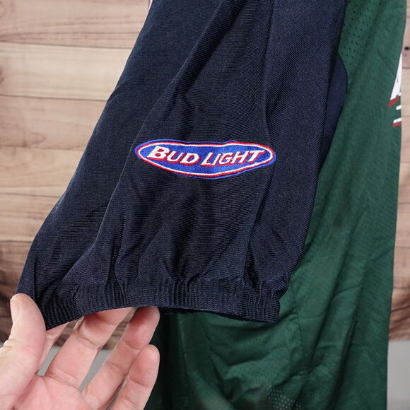 VINTAGE BUD BOWL 2000 00s Y2K BUD LIGHT BUDWEISER FOOTBALL JERSEY ONE SIZE 26X34 - Picture 4 of 8